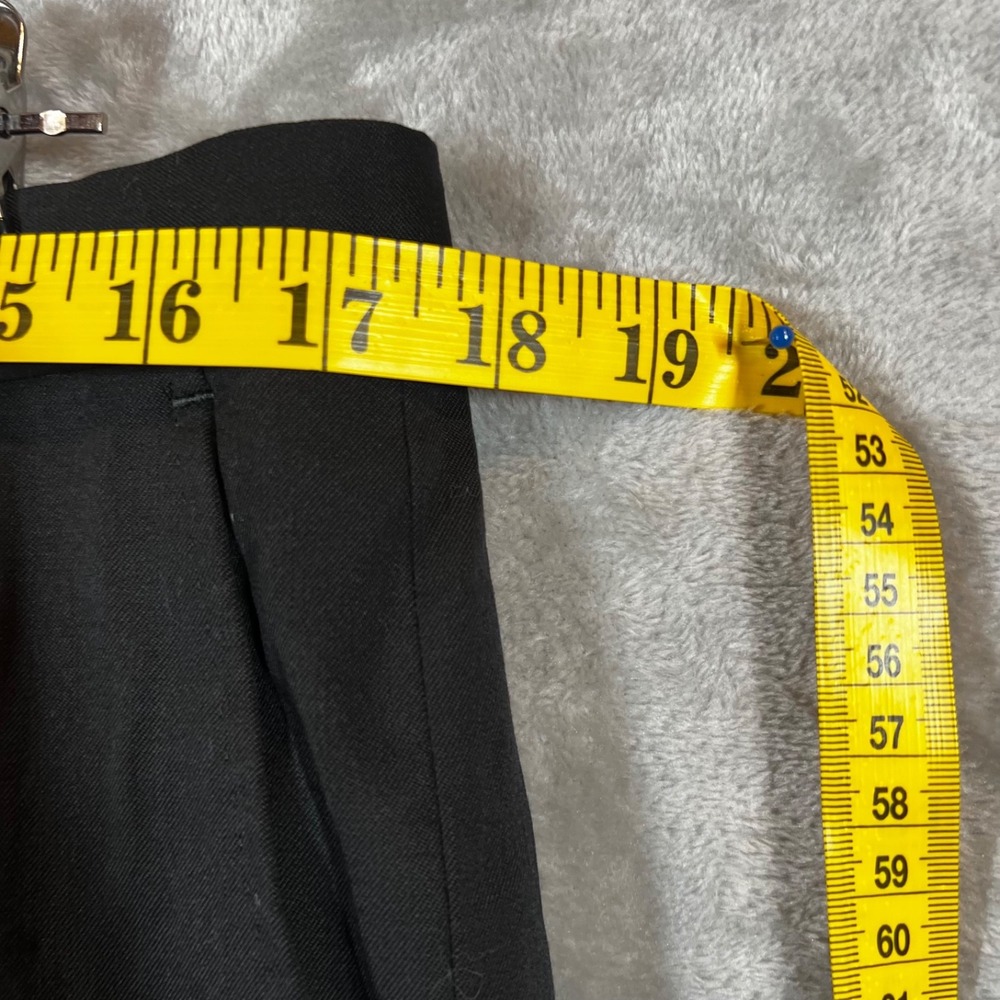 Banana Republic Pants Mens 33x33.5 Black Tailored Slim Fit Italian Fabric Work - Picture 3 of 11